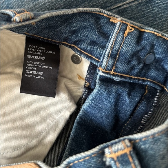 CELINE Designer Flared Surf High Waisted Jeans In Blue Union Wash Denim - Picture 9 of 11